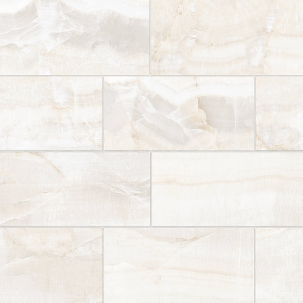 Bedrosians Magnifica Era 12" x 24" - 8mm Polished Porcelain Tile in Crystal Onyx | Item Code 100010907