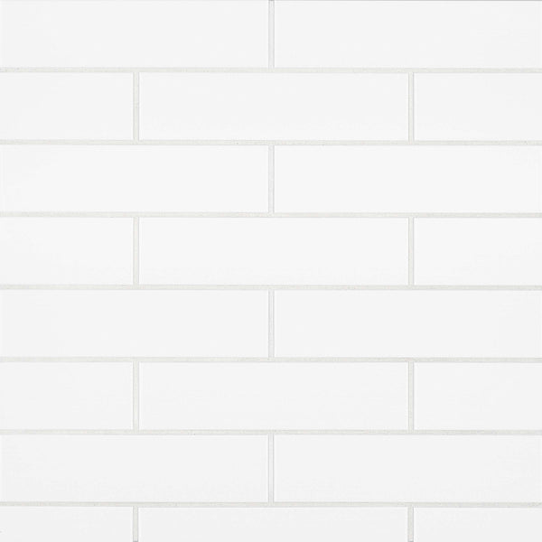 Bedrosians Traditions Ice White Matte Ceramic Subway Tile (3x12) - Wall and Backsplash Tile | Item Code CERTRAICE312M