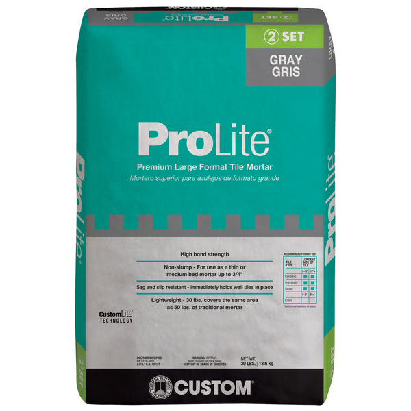 Bedrosians Custom ProLite Thin-Set in Gray - 30 lb. Bag | Item Code CUSMRT-PLG-30
