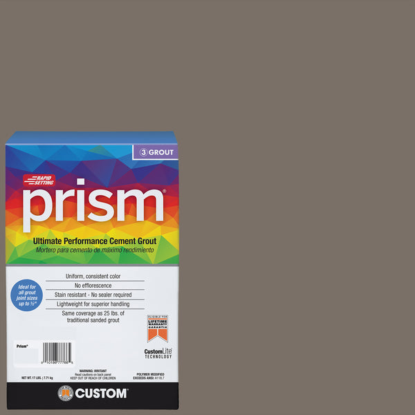 Bedrosians Custom Prism #185 New Taupe 17lb. Sanded Grout | Item Code CUSPSM-185-17