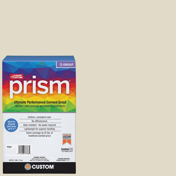 Bedrosians Custom Prism #333 Alabaster 17lb. Sanded Grout | Item Code CUSPSM-333-17