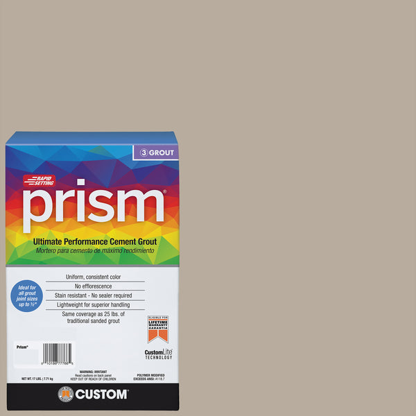 Bedrosians Custom Prism #386 Oyster Gray 17lb. Sanded Grout | Item Code CUSPSM-386-17