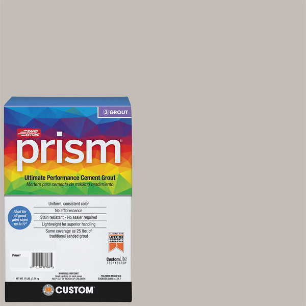 Bedrosians Custom Prism #643 Warm Gray 17lb. Sanded Grout | Item Code CUSPSM-643-17
