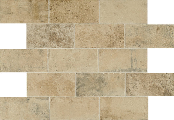 Daltile Brickwork Atrium, Rectangle, 2.25X8, Distressed, Matte | Daltile SKU BW02RCT28KMT
