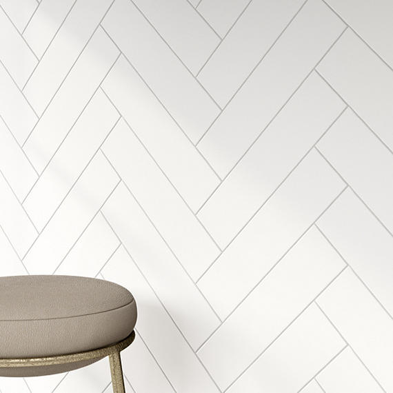 Linear Matte Arctic White, Rectangle, 4X8, Matte