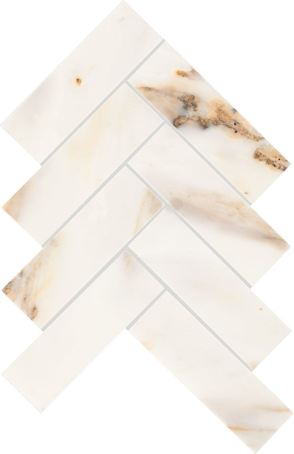 Daltile Gamma Bella, Herringbone, 2X6, Polished | Daltile SKU M34226HERRMSPL
