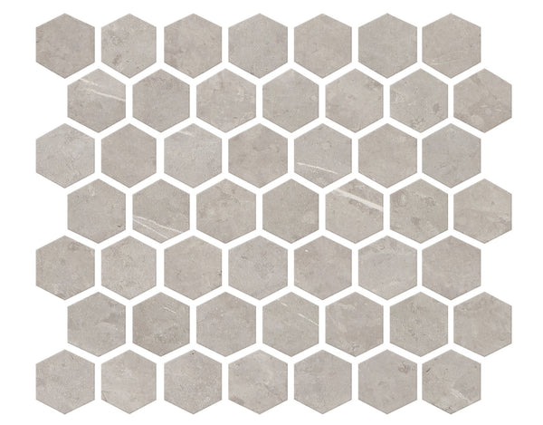 Daltile Prime Stamina Grey, Hexagon, 1 1/2X1 1/2, Matte | Daltile SKU RL2315HEXMS1P2