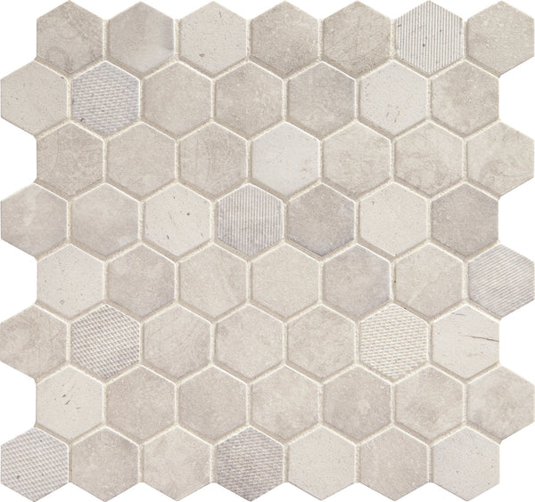 Daltile Vintage Hex Wisdom White, Hexagon, 1.5, Matte | Daltile SKU VH0615HEXMS1P