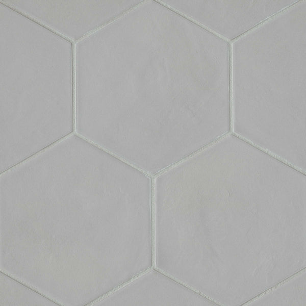 Bedrosians Allora 8.5" x 10" Hexagon Matte Porcelain Tile in Solid Grey | Item Code DECALLGREHEXM