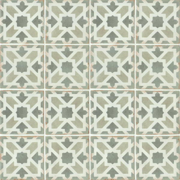 Bedrosians Casablanca 5" x 5" Matte Ceramic Tile in Malik | Item Code DECCASMAL55M