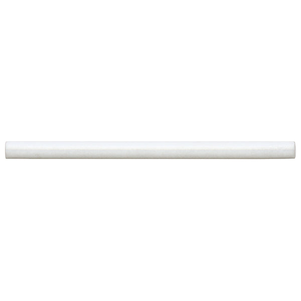 Bedrosians Cloé 0.5" x 8" Ceramic Jolly Miter Edge in White | Item Code DECCLOWHIJOLG