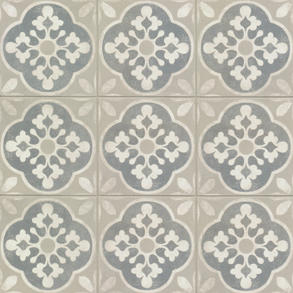 Bedrosians Enchante 8" x 8" Matte Porcelain Decorative Tile in Charm | Item Code FIOENCCHA88DECO