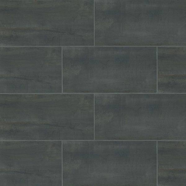 Bedrosians Rebel 12" x 24" Floor & Wall Tile in Night | Item Code FLAREBNIG1224