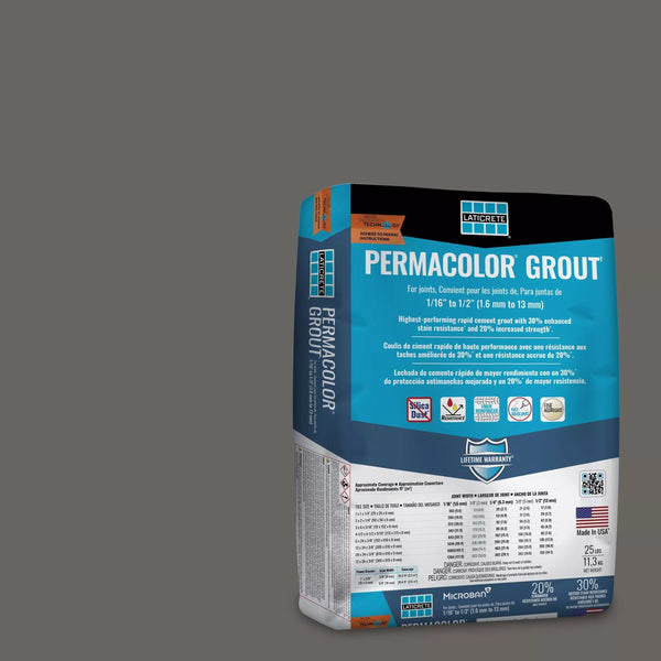 Bedrosians Laticrete Permacolor Sanded Grout in Dusty Grey - 25 lb. Bag | Item Code LAT256025