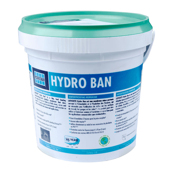 Bedrosians Laticrete Hydro Ban Liquid Waterproofing Membrane 1 Gal - Crack Isolation Showers | Item Code LATHYDROBAN1GL