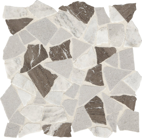 Marazzi Predella Reverent Taupe Bld, River Pebble, Tumbled, Irregular Shape, Mix | SKU DE54RIVRPEBMS1P