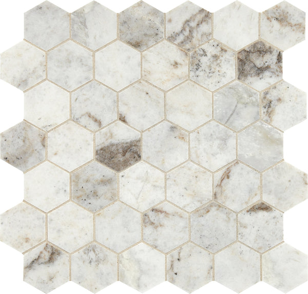 Marazzi Predella Lumen White, Hexagon, Straight Edge, 2, Honed | SKU M0242HEXMS1U
