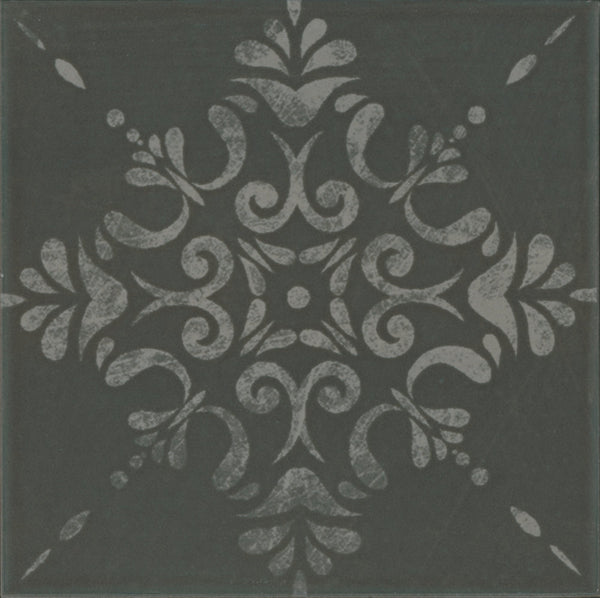 Marazzi Moroccan Concrete Aziza - Charcoal, Aziza, 8X8, Matte | SKU MC6088DECO1P2