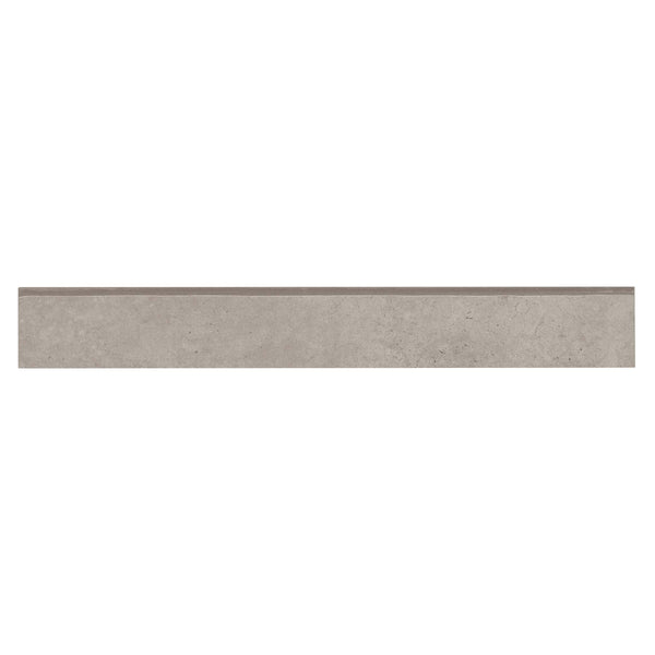 Bedrosians Materika 3" x 24" Matte Porcelain Bullnose Trim in Silver | Item Code NORMATSIL3X24BN