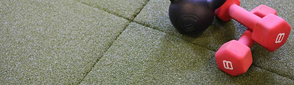 RageTurf dBTile Green, installed tiles in a training area (image: Ecore) | SKU ELT-000017