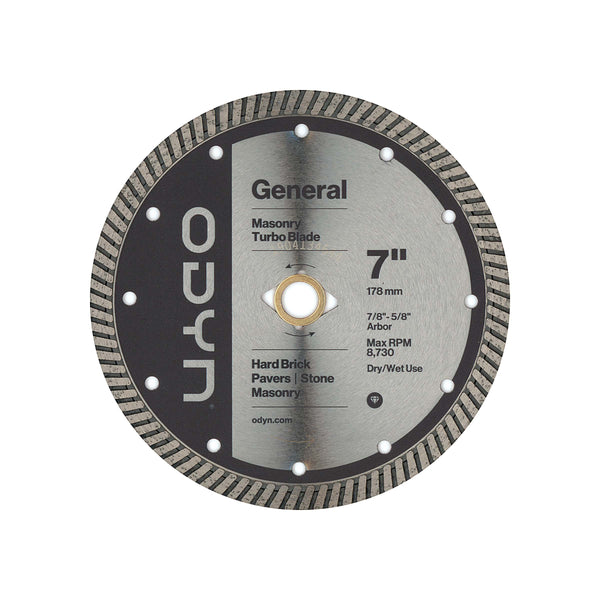 Bedrosians Odyn 7 in. General Masonry Turbo Blade | Item Code ODYBLADETM7ST