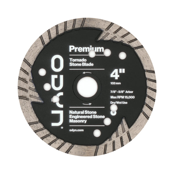 Bedrosians Odyn 4 in. Premium Tornado Stone Blade | Item Code ODYBLADETOR4SU