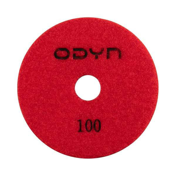 Bedrosians ODYN General Dry Polishing Pad 4" x 5/8" - 100 Grit | Item Code ODYPADDRY4-100ST