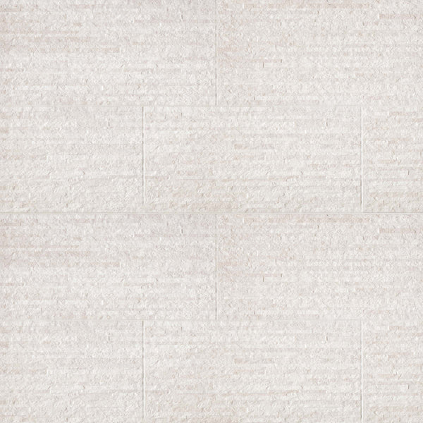 Bedrosians Purestone 12" x 24" Matte Muretto Textured Porcelain Tile in Bianco | Item Code PIEPURBI1224M