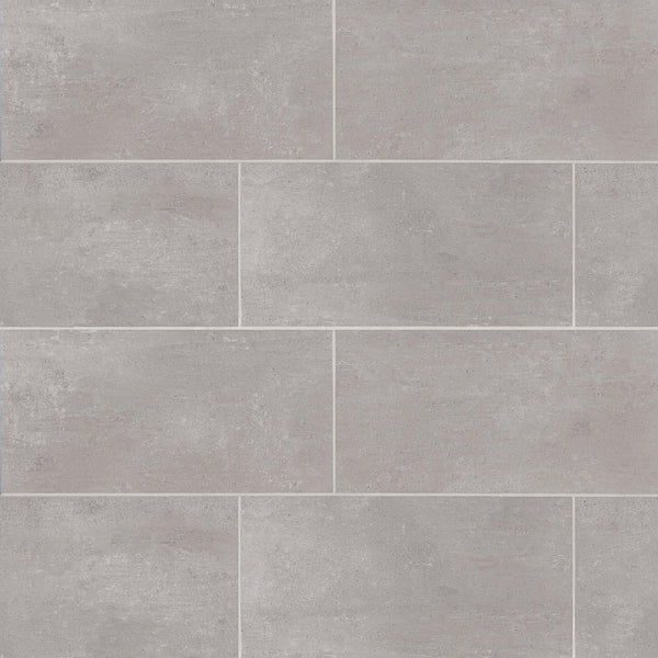 Bedrosians Simply Modern Gray Concrete-Look Porcelain Floor & Wall Tile 12x24 - Honed Matte | Item Code STPSIMGR1224