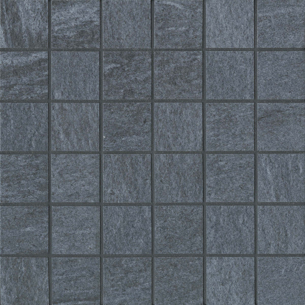 Bedrosians Urban 2.0 2" x 2" Floor & Wall Mosaic in Raven Black | Item Code STPURBRAV22MO