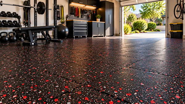 Ecore Interlocking Tile - L1, Basic Fit EL06 Rippin Red/Gray