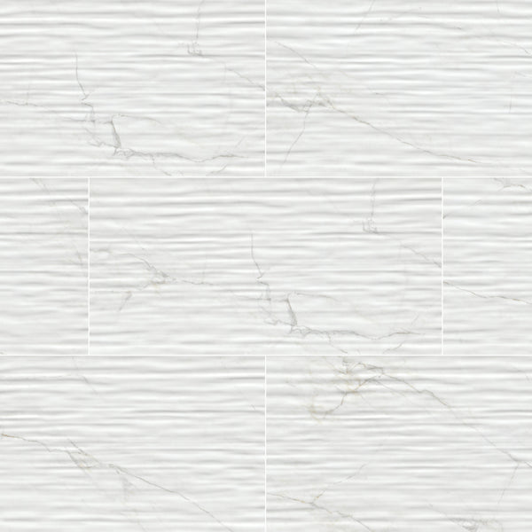 DYMO CALACATTA STRIPE WHITE 12X24
