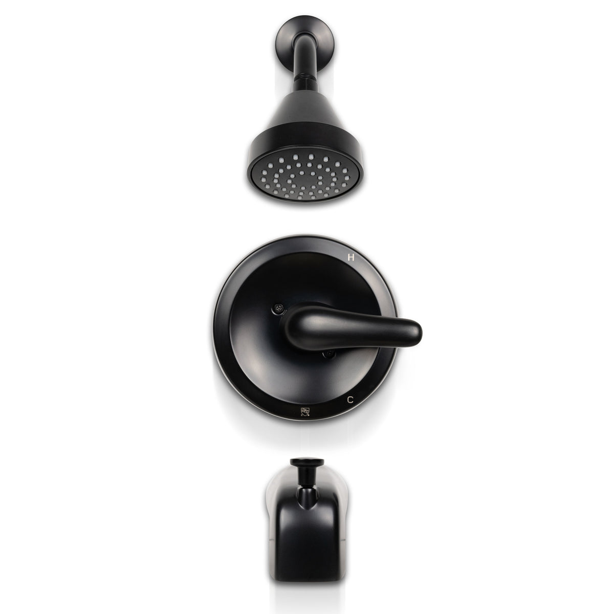 MSI 1-Handle 1-Spray Tub and Shower Faucet with Pressure Balance Valve in Matte Black (6104-608) | MSI Item FAU-S1HMB6104-608
