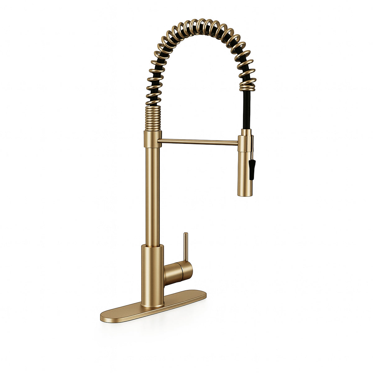 MSI 1-Handle Pull-Down Sprayer Kitchen Faucet in Gold (8401-804) | MSI Item FAU-K1HGD8401-804