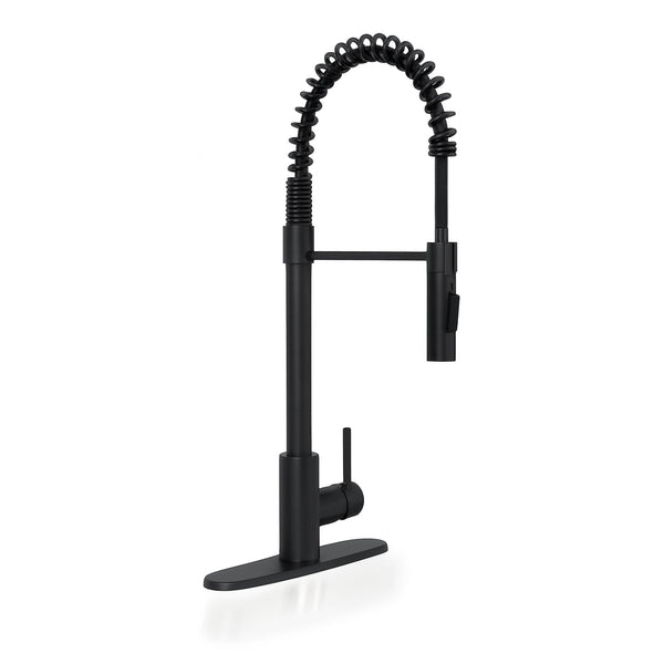MSI 1-Handle Pull-Down Sprayer Kitchen Faucet in Matte Black (8401-804) | MSI Item FAU-K1HMB8401-804