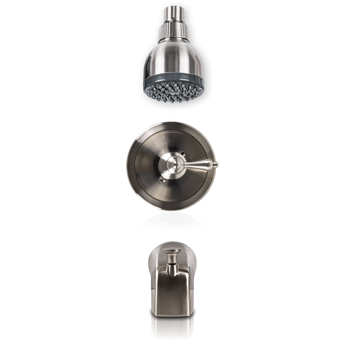 MSI 1-Handle 1-Spray Tub and Shower Faucet with Pressure Balance Valve in Brushed Nickel (6104-607) | MSI Item FAU-S1HBN6104-607