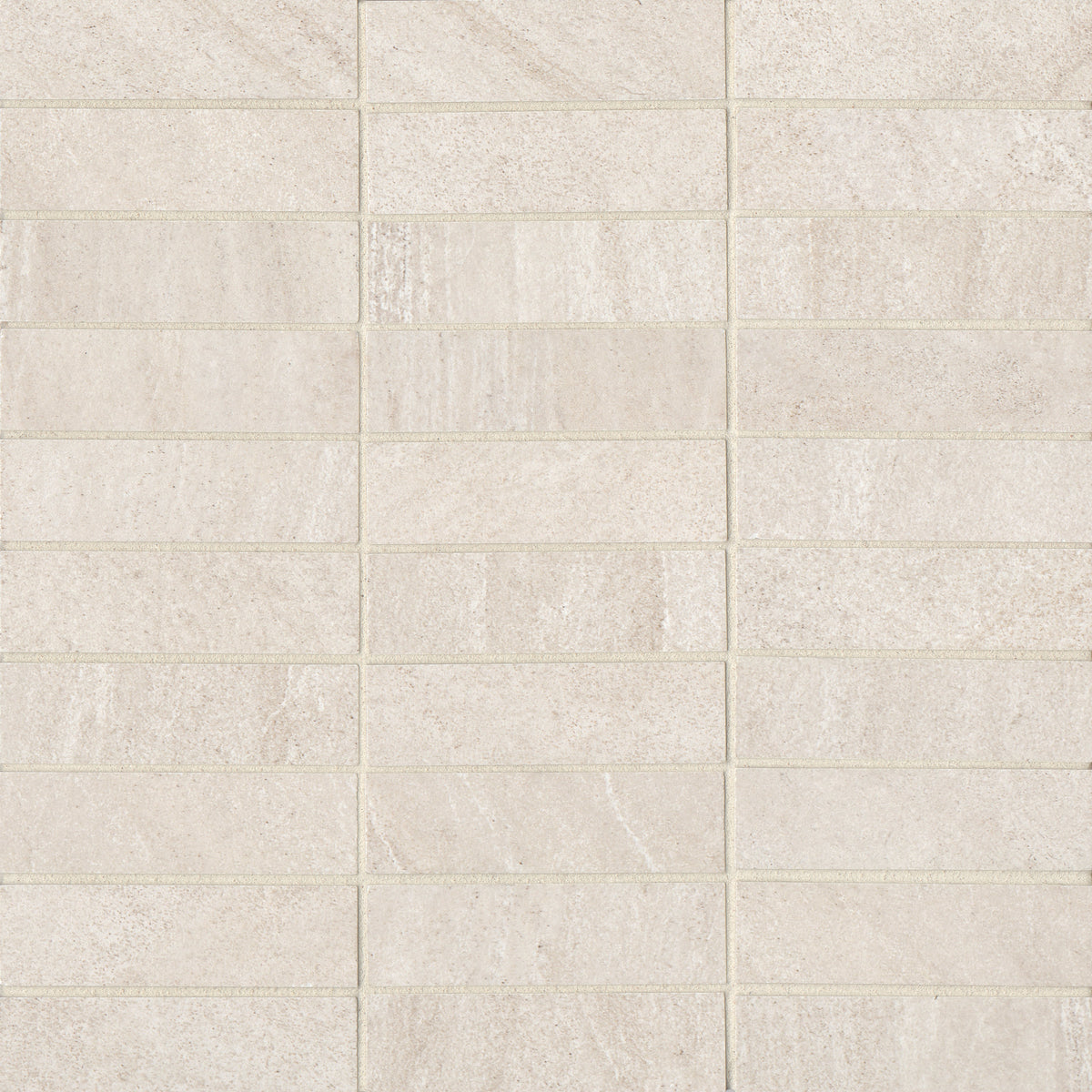 Bedrosians Purestone 1"x4" Matte Porcelain Mosaic Tile in Beige | Item Code 100000243