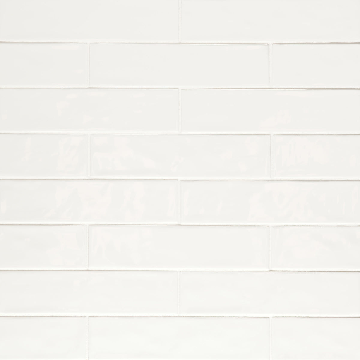 Bedrosians Clara 2.75" x 11" Glossy Porcelain Tile in White | Item Code 100000803