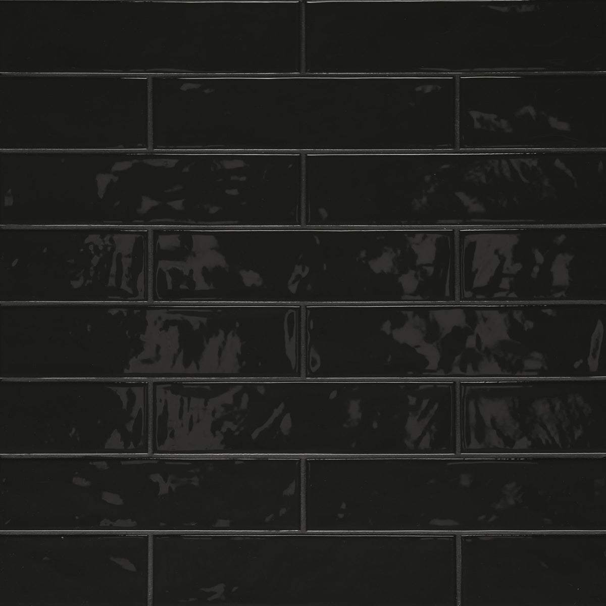 Bedrosians Clara 2.75" x 11" Glossy Porcelain Tile in Noir | Item Code 100000806