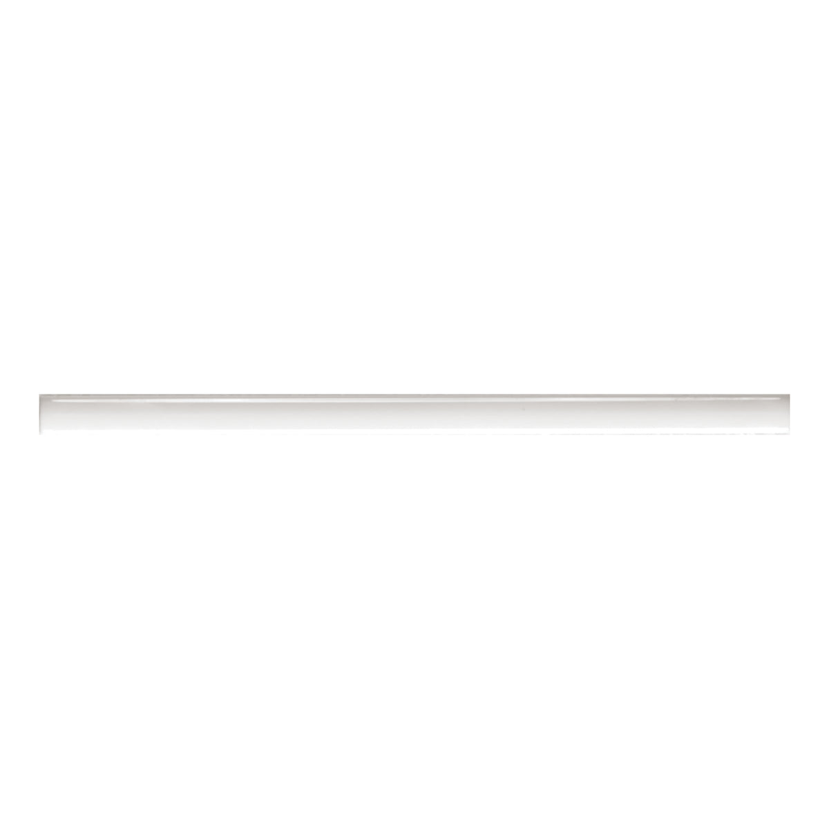 Bedrosians Clara .5" x 12" Glossy Ceramic Jolly Trim in White | Item Code 100000811