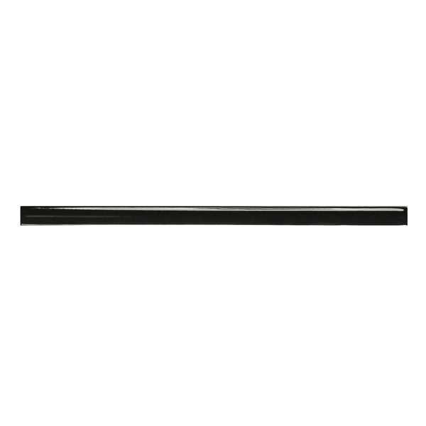 Bedrosians Clara .5" x 12" Glossy Ceramic Jolly Trim in Noir | Item Code 100000814