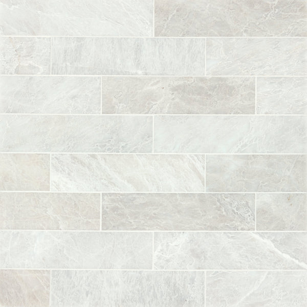 Bedrosians Iceberg White 3" x 12" Brushed Marble | Item Code 100000917