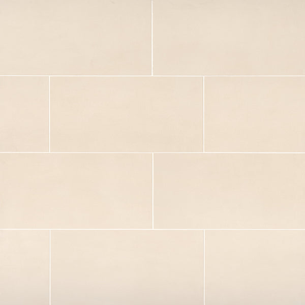 Bedrosians Sahara 12" x 24" Matte Porcelain Tile in White | Item Code 100001005