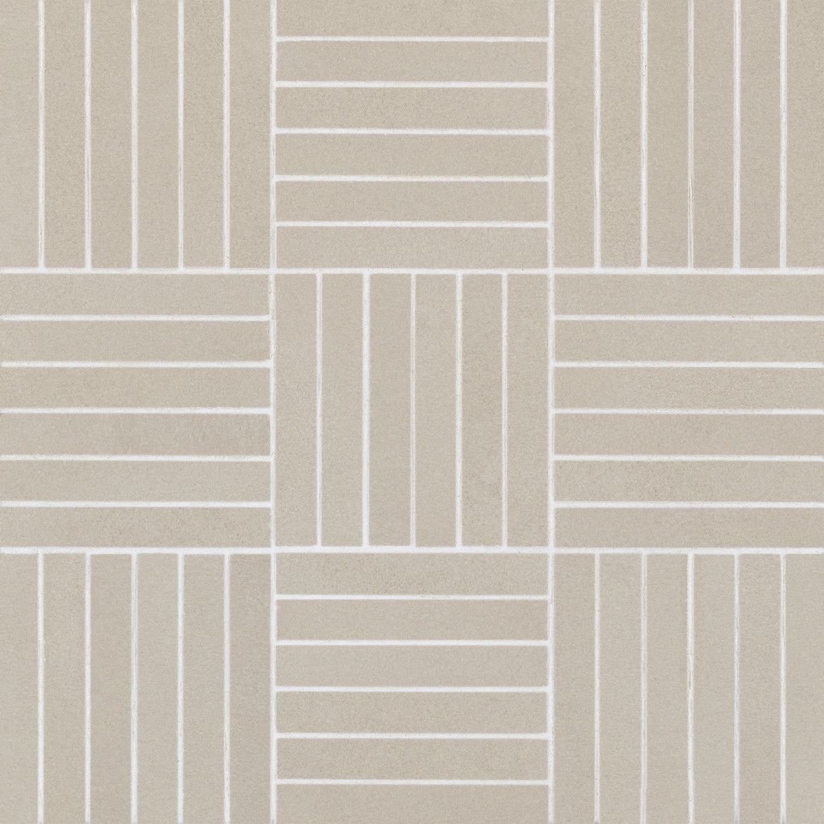 Bedrosians Sahara .5" x 4" Matte Crosshatch Porcelain Mosaic Tile in Grey | Item Code 100001048