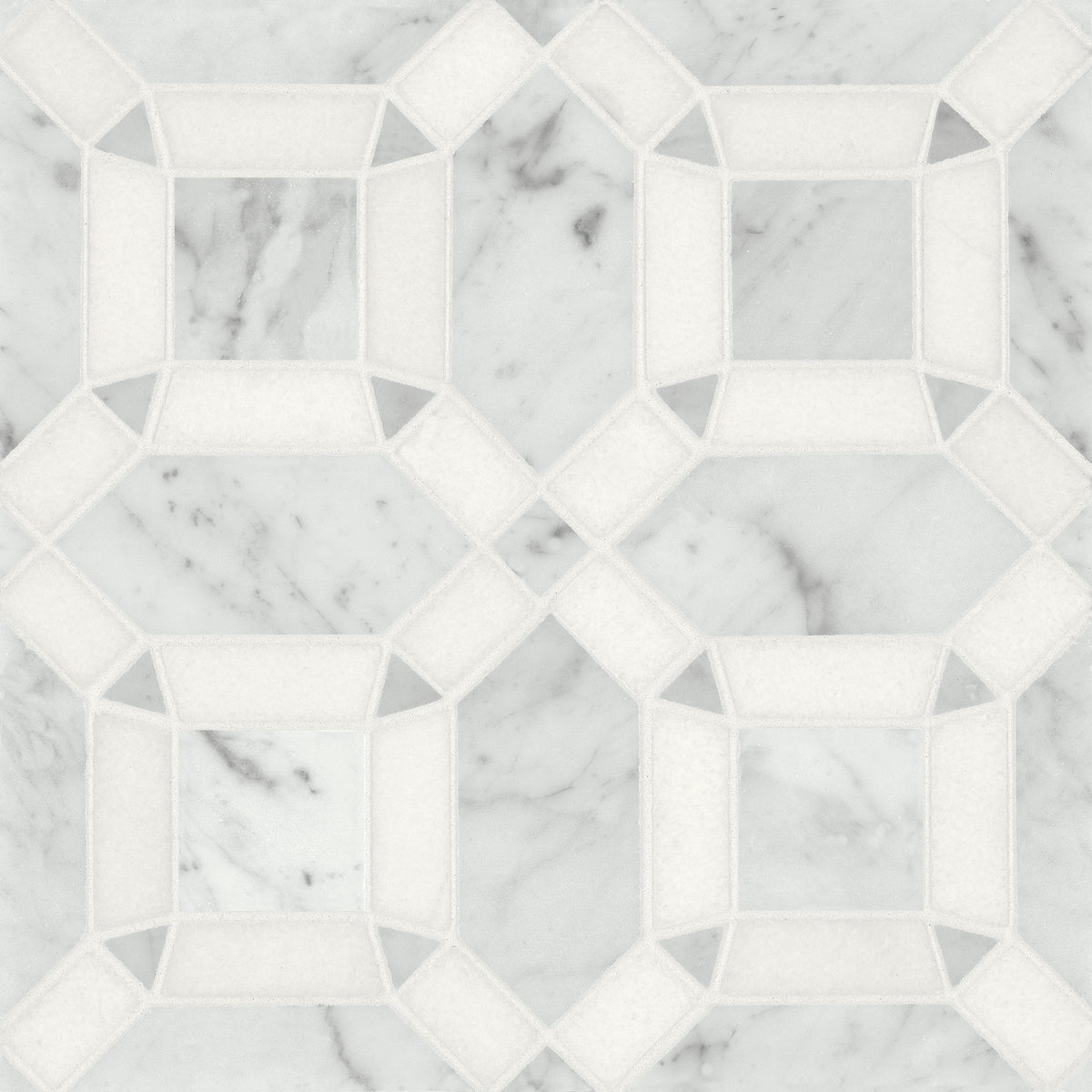 Bedrosians Matisse Mosaic 1 Marble Blend in White Carrara & Thassos | Item Code 100001357