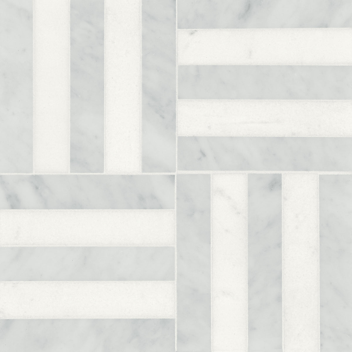 Bedrosians Matisse Mosaic 2 Marble Blend in White Carrara & Thassos | Item Code 100001368