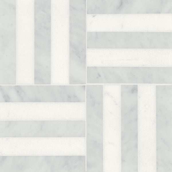 Bedrosians Matisse Mosaic 2 Marble Blend in White Carrara & Thassos | Item Code 100001368