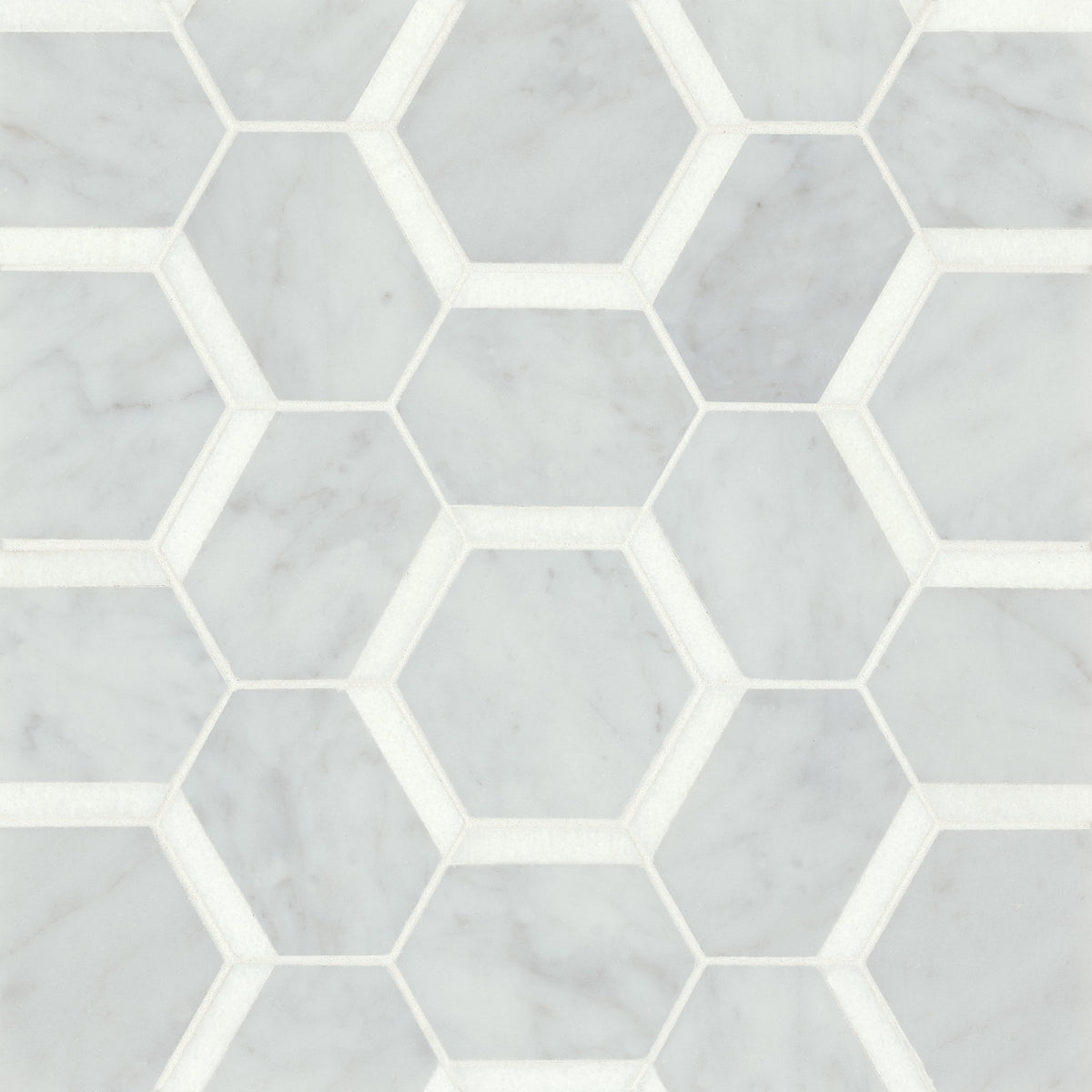 Bedrosians Matisse Mosaic 4 Marble Blend in White Carrara & Thassos | Item Code 100001376