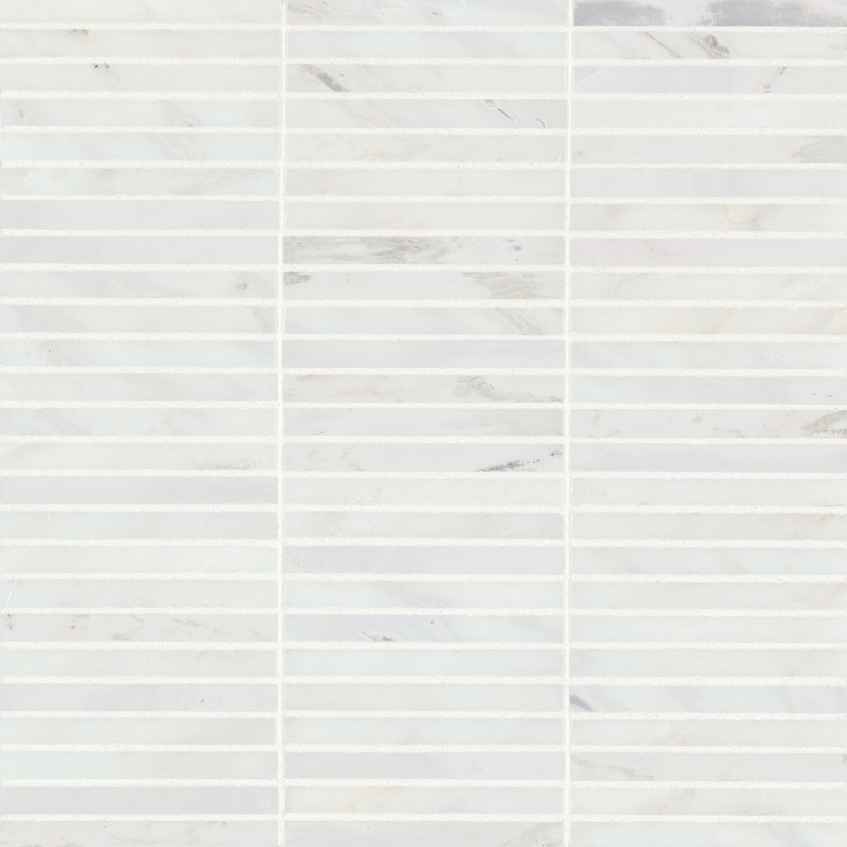 Bedrosians Monet Honed Marble Mosaic 3 Tile in Oriental White | Item Code 100001404