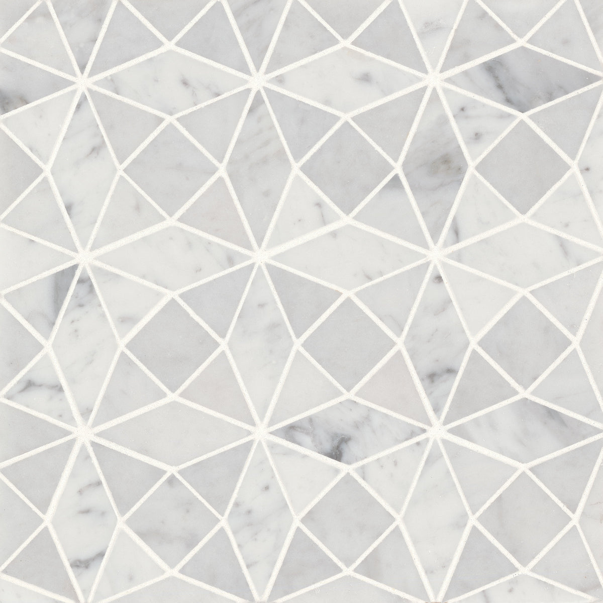 Bedrosians Monet Honed Marble Mosaic 5 Tile in White Carrara | Item Code 100001409